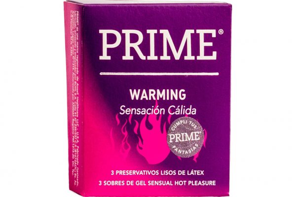 Preservativo  PRIME De Látex WARMING Sensación Cálida X 3 un