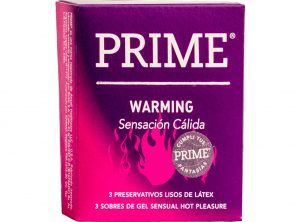 Preservativo  PRIME De Látex WARMING Sensación Cálida X 3 un
