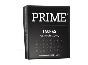 Preservativos Prime TACHAS  Caja X3 Unidades Placer Extremo