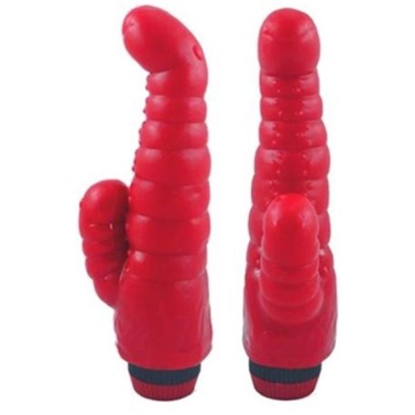 Vibrador Estimulador de Clitoris FUNNY DOBLE ROJO