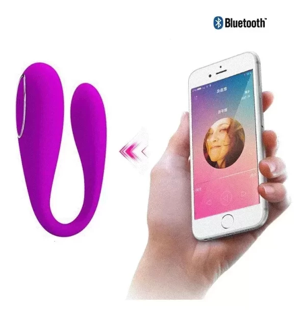 Vibrador August Parejas 12 Funciones Silicona Usb Recargable Bluetooth