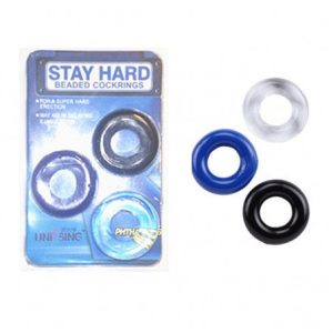 SET ANILLOS STAY HARD LISOS X3U