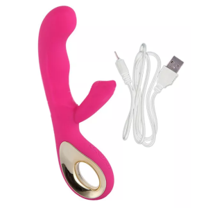Consolador Vibrador Doble Masajeador Carga Usb Punto G
