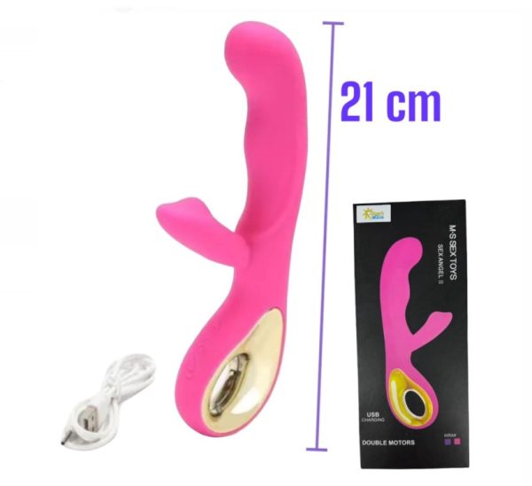 Consolador Vibrador Doble Masajeador Carga Usb Punto G - Imagen 4
